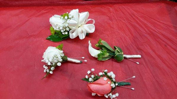 Corsages and boutonnieres for any occasions.