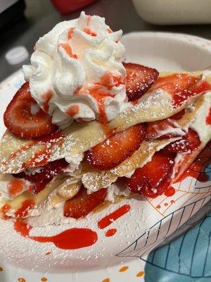 Banana Strawberry Crepe