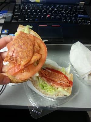 Embarrassing "pepperoni" sandwich