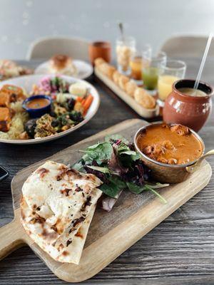 chicken tikka masala with naan