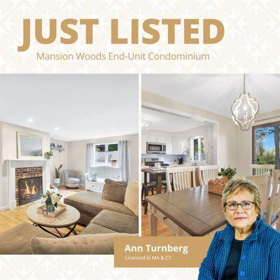 JUST LISTED! Beautiful, updated end-unit condo in the coveted Mansion Woods condos in Agawam.