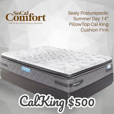 Posturepedic Summer Day 14" PillowTop Cal-King Cushion Firm

Regular Price 1,200
Discount -$700
YOUR PRICE $500