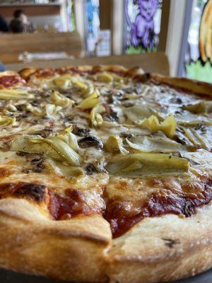 Artichoke & Mushroom medium pizza