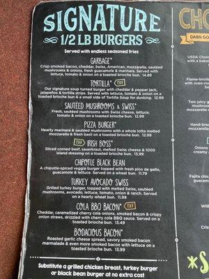 Burger menu