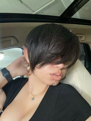 Layered pixie cut