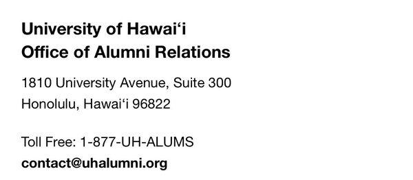 University of Hawaii Office of Alumni Relations