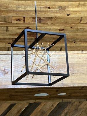 Custom light fixtures, another design flair