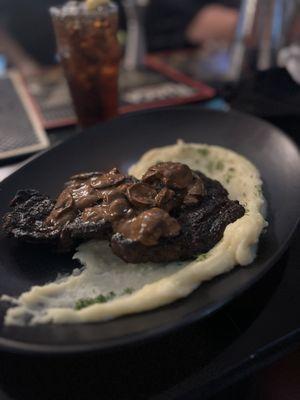 Ribeye with Mushroom Miso Marsala Sauce