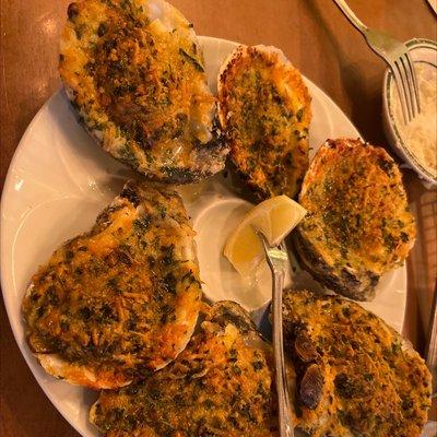 Grilled oysters