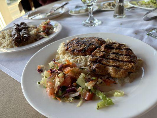 Chicken Adana Kebab Platter Lunch