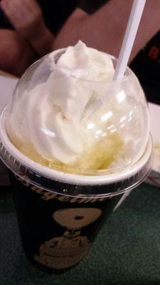 Mango snowball with icecream