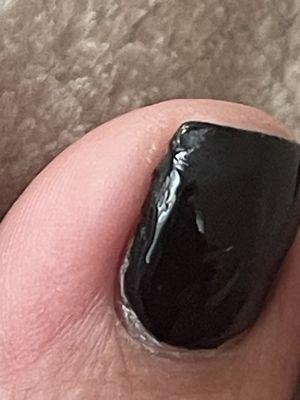 Nail polished was messed up on gel polish