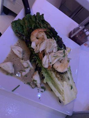 Grilled Romaine with crab and shrimp so yumm!