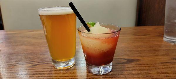 Double IPA and Prickly Pear Margarita