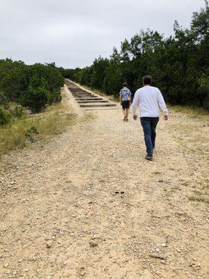 One of two big terraced climbs