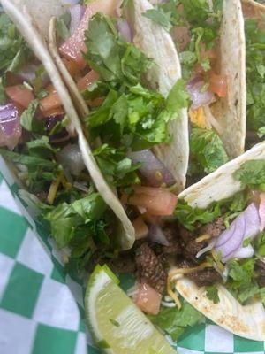 Made to order beef or chicken tacos