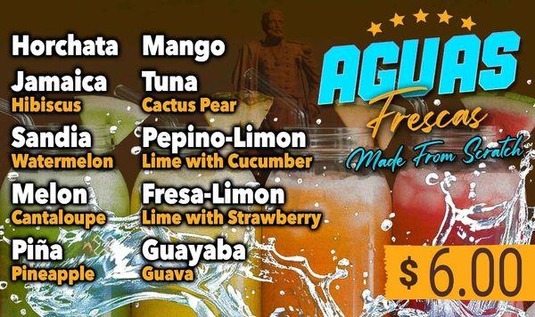 AGUAS FRESCAS MADE FROM SCRATCH! 
#COME&TRY