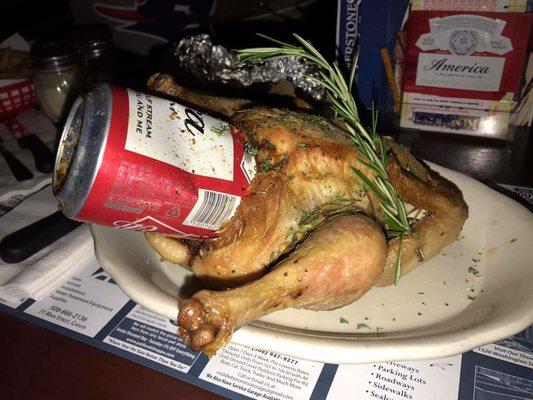 They had beer can chicken