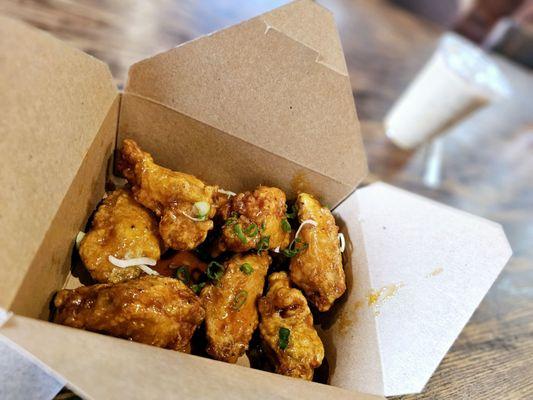 NAGA WINGS (8) (SWEET & SPICY-JALAPENO-LEMON PEPPER-BUFFALO-GARLIC PARMESAN)