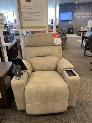 Both chairs will be covered in matching grey leather