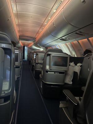 View of the upper deck business class.