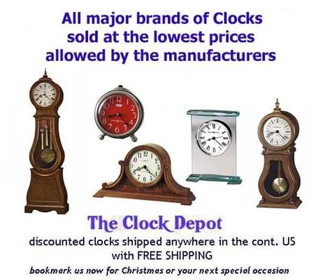 All clocks at Outlet prices