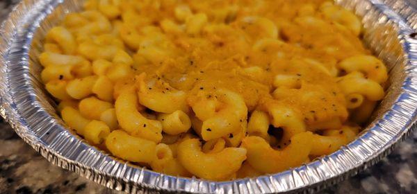 Meatball Mac&Cheese Casserole with the meatballs and sauce on the side