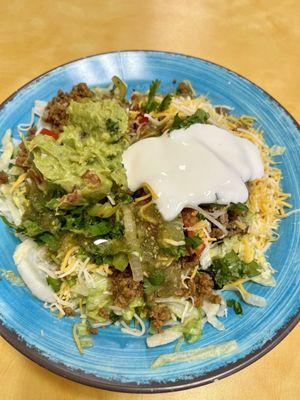 Taco Salad - salsa a little bland.