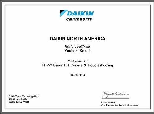 We are certified Daikin Fit installer and service company