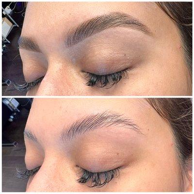 Natural look brow henna