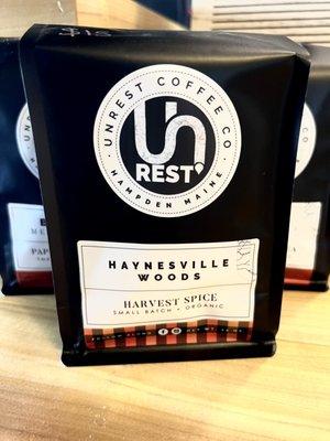 Retail bags of coffee available from Maine Roaster, Unrest Coffee Co. and Coffeehound