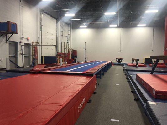 Recreational Gymnastics space. Open for classes, open gyms and birthday parties.