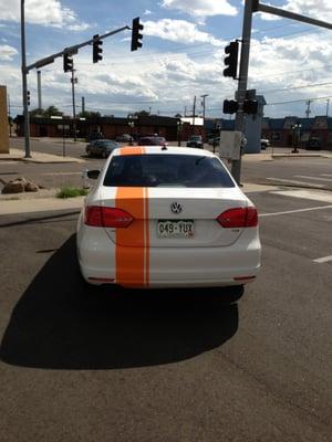 Custom Graphics in Matte Orange