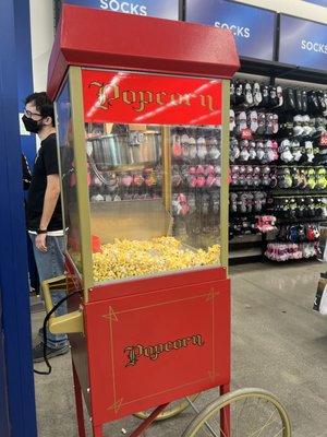 Free popcorn