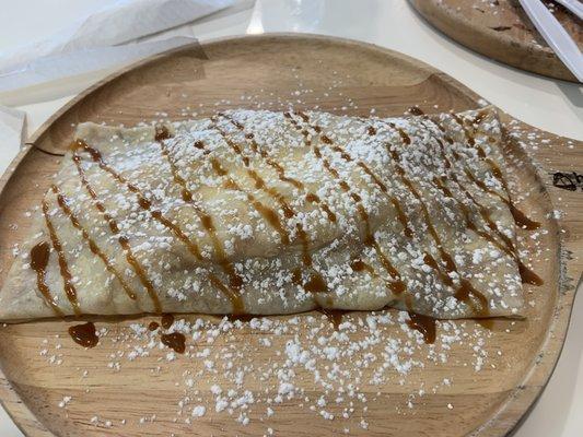 Dulce de leche crepe uncut