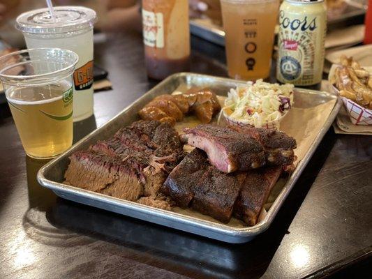 Beef Brisket/Pork Spare Ribs/Jalapeño Sausage