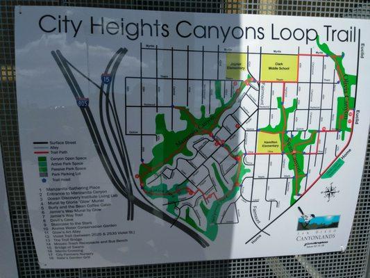 Map of the local trail system.