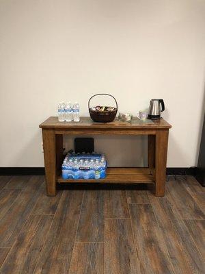 Hydration and Snack Station