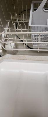 The water in the dishwasher that been here for months.