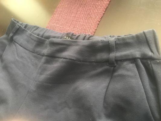 Repaired VERY well- - waistline was almost fully separated on Navy pants