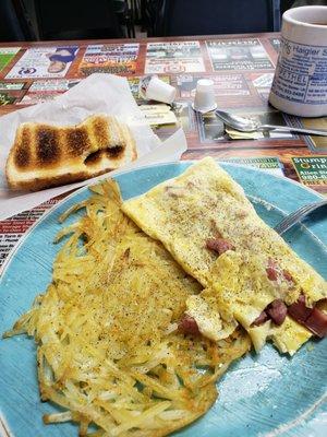 Ham and cheese omelet