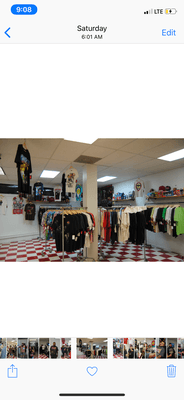 Vintage clothing section.