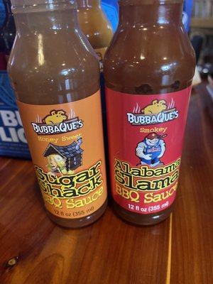 The two sauces we liked... there were like 6 of them but these were the best