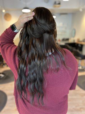 One row of handtied extensions