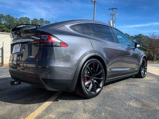 Tesla Model X fully wrapped in Stek Dynoshield Clearbra!