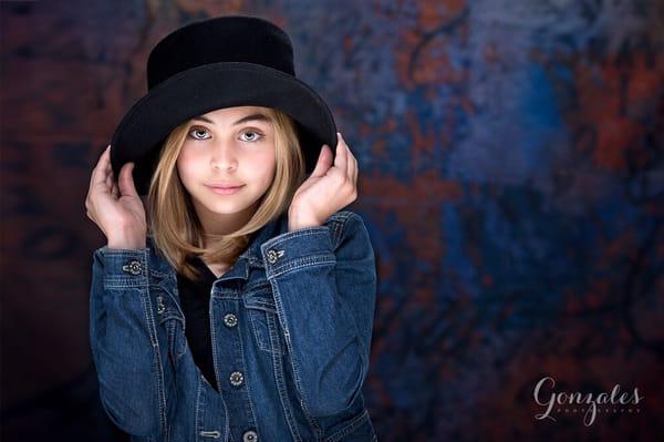 Children's studio portraits.