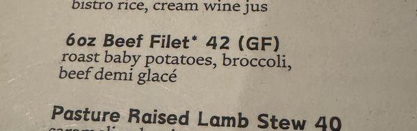 For $42 and this description, I expected a nice cut of meat.