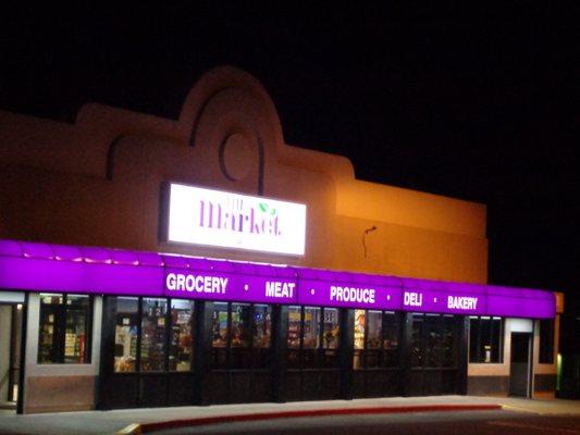 Market Exterior at Night