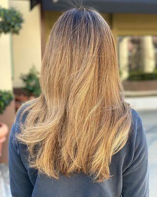 Golden ash highlights + base