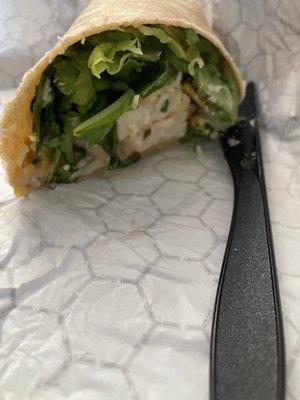 Cesar wrap with shrimp